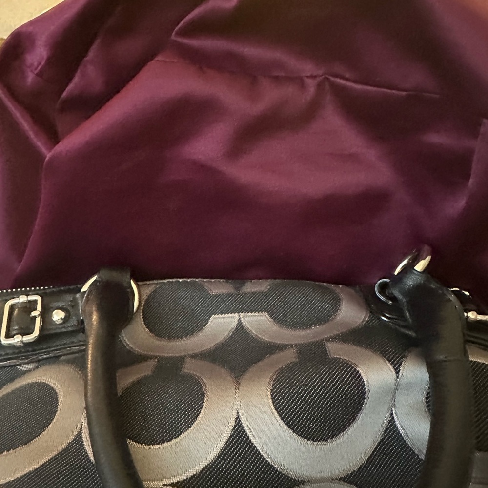 Coach 2011 Madison Op Art Bag F18808 in Silver & Black Pink Lining!‎ - Picture 13 of 16